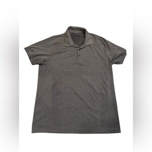 lululemon athletica Heathered Charcoal Gray Polo